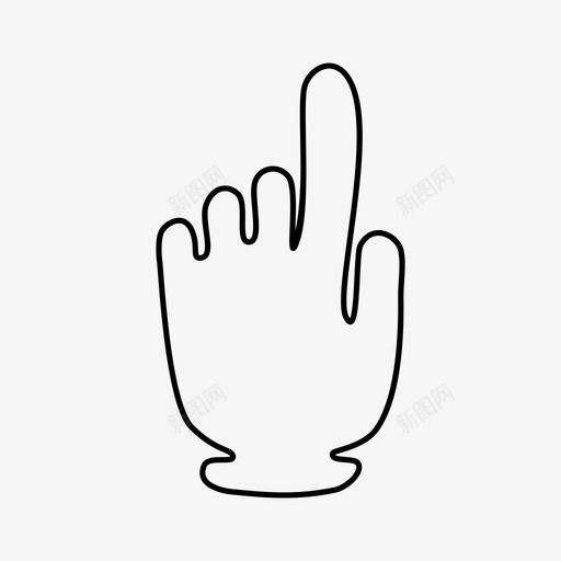手指手套手图标svg_新图网 https://ixintu.com 向上 手 手势手绘 手套 手指