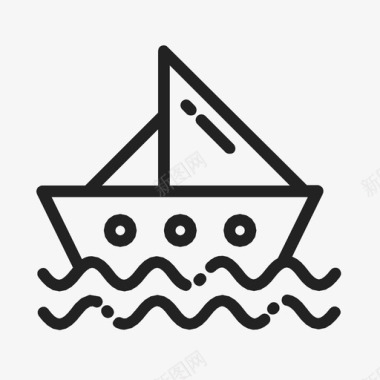 帆船交通工具水图标图标