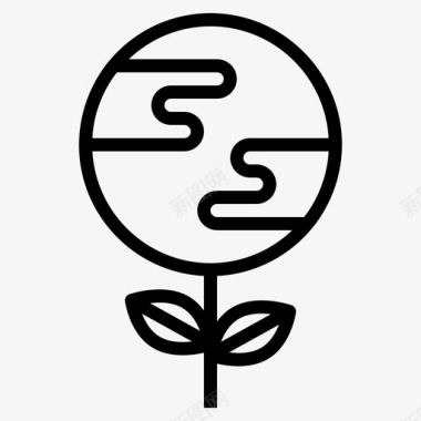 土芽保守植物图标图标