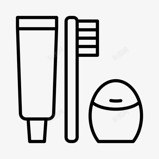 牙科护理牙医个人卫生图标svg_新图网 https://ixintu.com 个人卫生 牙刷 牙医 牙科护理 牙膏