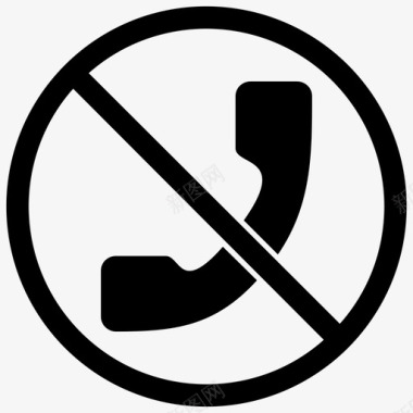 阻止呼叫取消呼叫通信图标图标