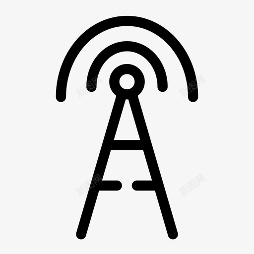 wifi信号天线连接图标svg_新图网 https://ixintu.com wifi信号 互联网 天线 媒体间隙介质 连接