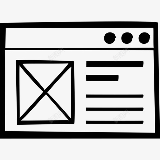网站浏览器互联网图标svg_新图网 https://ixintu.com 互联网 手绘v2 浏览器 窗口 网站
