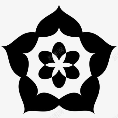 佛教的花自然佛教图标图标