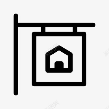 房地产标牌住宅房屋图标图标