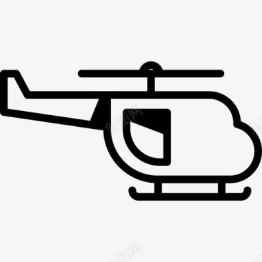 直升机朝右运输运输线图标图标