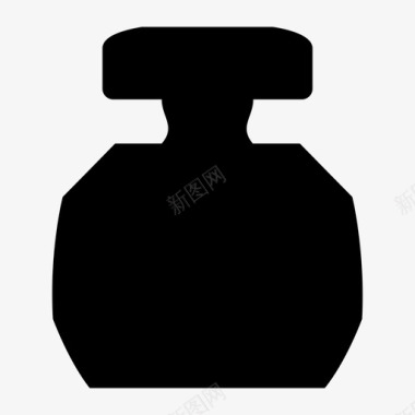 一瓶香水香水美容图标图标