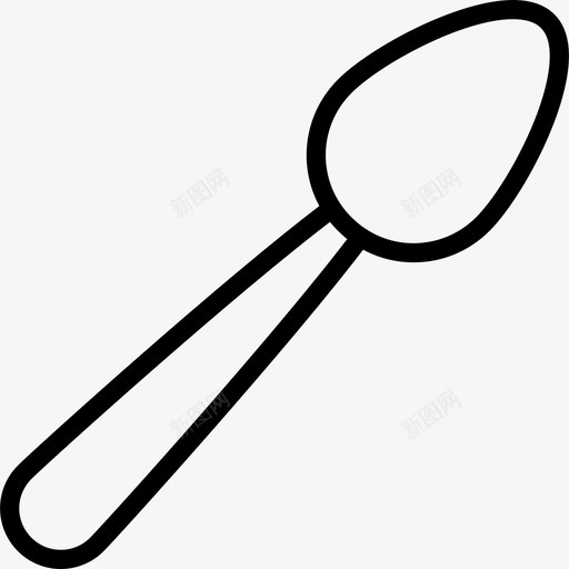 勺子餐具厨房图标svg_新图网 https://ixintu.com 勺子 厨房 厨房用具 银器 餐具