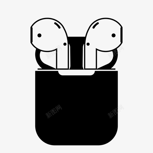 airpods蓝牙耳塞图标svg_新图网 https://ixintu.com airpods 耳塞 耳机 蓝牙 设备 音乐