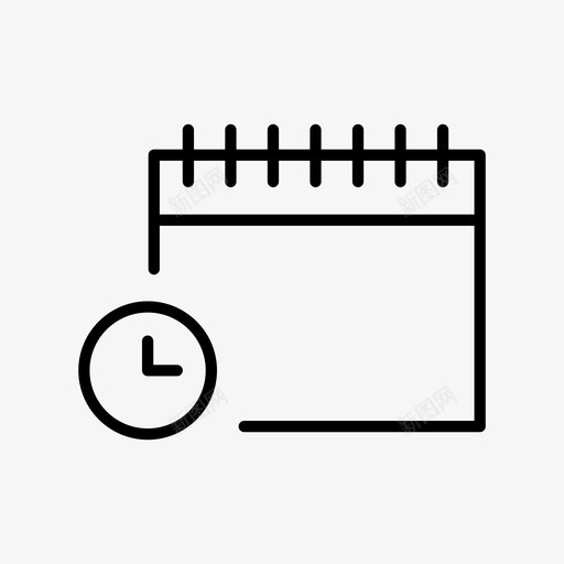 提醒日历列表图标svg_新图网 https://ixintu.com 列表 提醒 日历 时间 通知