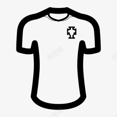 葡萄牙球衣足球球衣图标图标