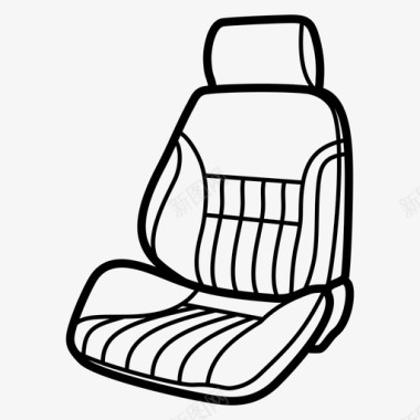 汽车座椅驾驶运动图标图标
