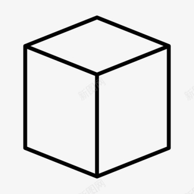 立方体盒子形状图标图标