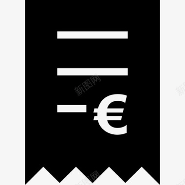 欧元帐单发票机票图标图标