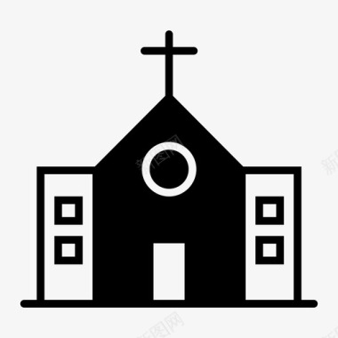 教堂基督教堂教堂建筑图标图标