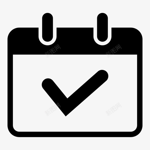 日历完成组织图标svg_新图网 https://ixintu.com 完成 日历 日程安排 组织 计划