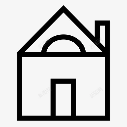 房屋砖房房产图标svg_新图网 https://ixintu.com 房产 房屋 砖房
