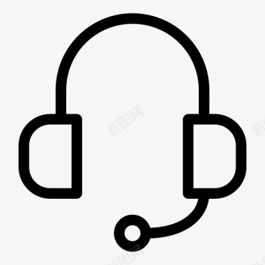 支持客户服务耳机图标图标