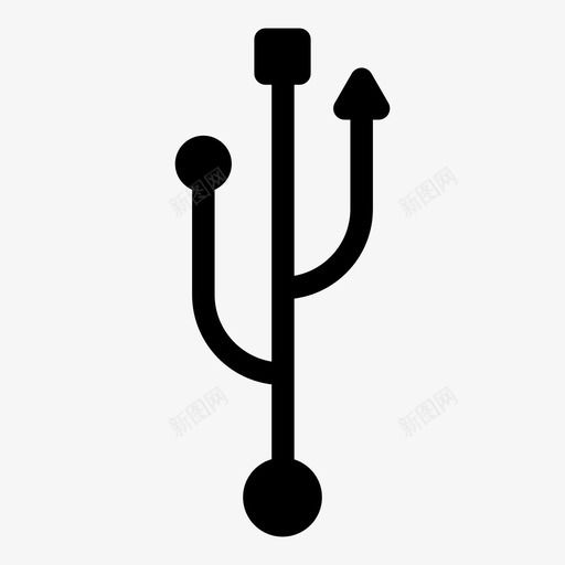 usb连接数据图标svg_新图网 https://ixintu.com usb 插头 数据 网络 设备 连接
