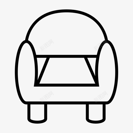 沙发椅子装饰图标svg_新图网 https://ixintu.com 家具 座椅 椅子 沙发 沙发系列 装饰