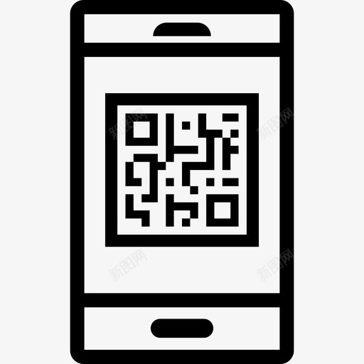 二维码手机扫描图标svg_新图网 https://ixintu.com 二维码 手机 扫描 智能手机 智能手机套装