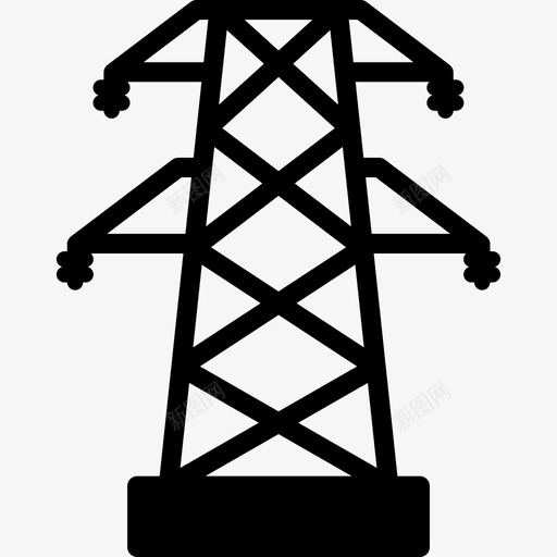 电杆电力铁塔图标svg_新图网 https://ixintu.com 公用事业 电力 电杆 能源和工业 铁塔