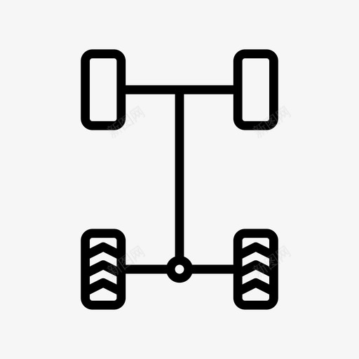 后轮驱动变速器汽车符号图标svg_新图网 https://ixintu.com 变速器 后轮驱动 汽车符号