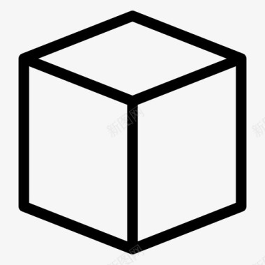 立方体盒子形状图标图标