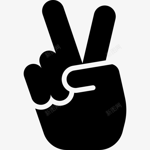 胜利的标志手势和平与爱图标svg_新图网 https://ixintu.com 和平与爱 手势 胜利的标志