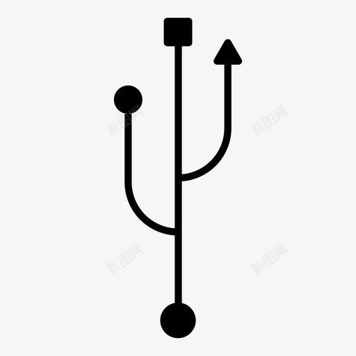 usb连接数据图标svg_新图网 https://ixintu.com usb 插头 数据 网络 设备 连接