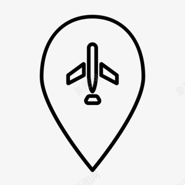 机场目的地位置图标图标