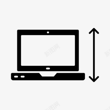屏幕高度显示器笔记本电脑图标图标