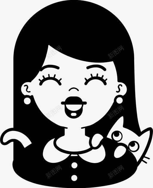 女孩和猫女孩与猫化身图标svg_新图网 https://ixintu.com 化身 女人 女孩与猫 女孩和猫 宠物 宠物人