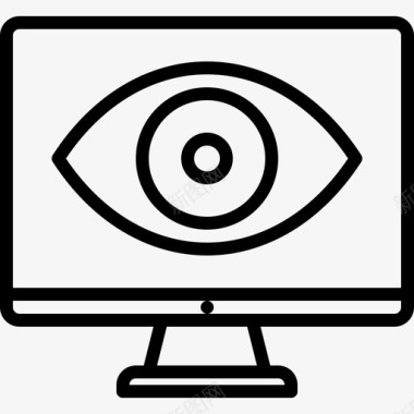 监控计算机眼睛图标图标