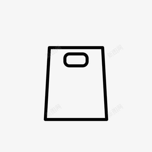 购物袋纸袋图标svg_新图网 https://ixintu.com 纸袋 购物袋