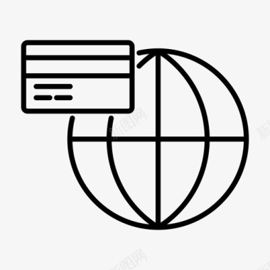 全球支付商务信用卡图标图标