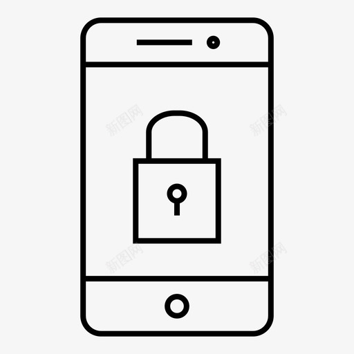 锁移动挂锁图标svg_新图网 https://ixintu.com 技术 挂锁 智能手机 移动 锁