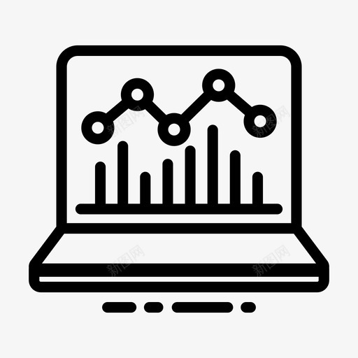 分析信息笔记本电脑图标svg_新图网 https://ixintu.com 业务坚实的草莓经济 信息 分析 搜索引擎优化 研究 笔记本电脑 统计
