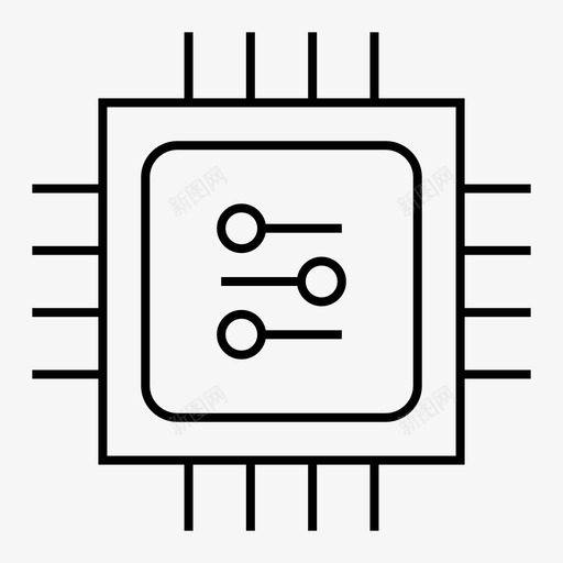 机器人处理器图标svg_新图网 https://ixintu.com 处理器 机器人