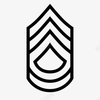 一级军士陆军徽章图标图标