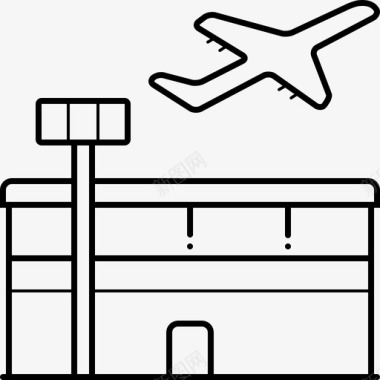 机场飞机起飞图标图标