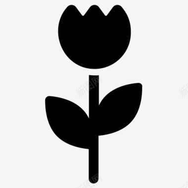 郁金香花花园花图标图标