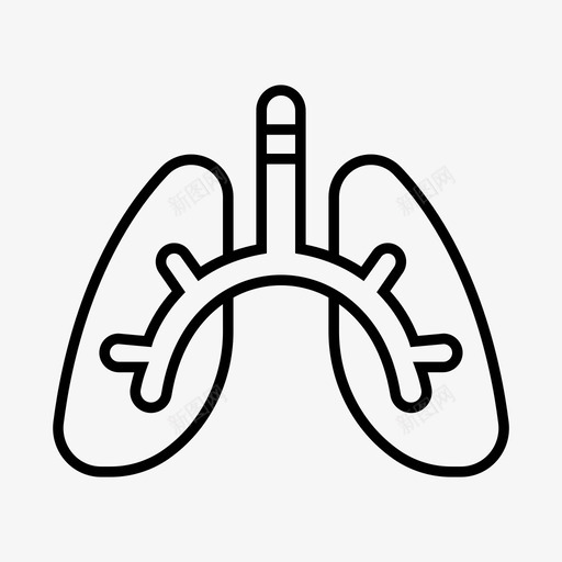 肺身体人图标svg_新图网 https://ixintu.com 人 内脏和骨骼 医学 器官 肺 身体