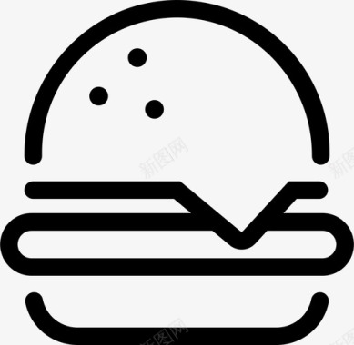汉堡面包快餐图标图标