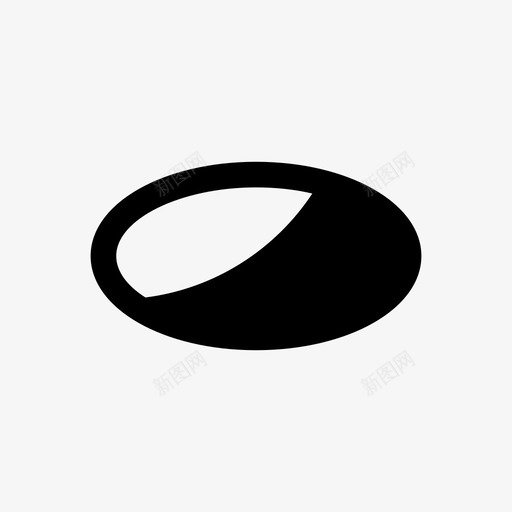 椭圆形按钮几何体图标svg_新图网 https://ixintu.com 几何体 基本形状 形状 按钮 椭圆形