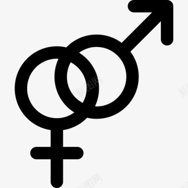 性别象征形状和平与爱图标图标