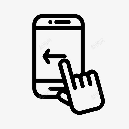 向左滑动手指手势图标svg_新图网 https://ixintu.com 向左滑动 手 手势 手指 智能手机 智能手机上的手势