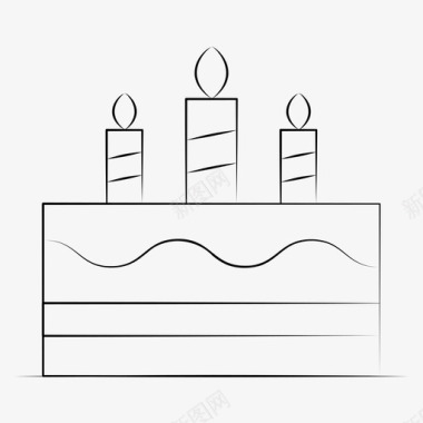 生日蜡烛派图标图标