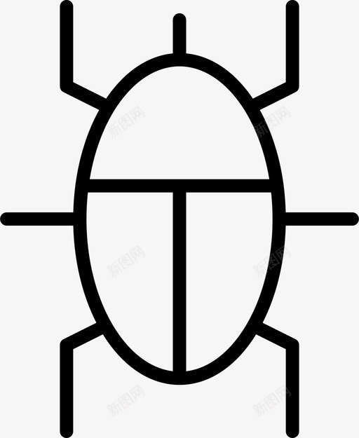 虫防病毒甲虫图标svg_新图网 https://ixintu.com 数字科技瘦 昆虫 甲虫 自然 虫 防病毒