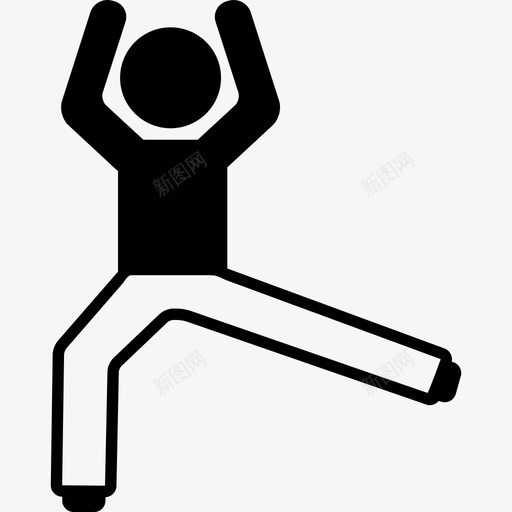 屈臂单腿伸展运动瑜伽图标svg_新图网 https://ixintu.com 屈臂单腿伸展运动瑜伽 手臂和腿部伸展运动瑜伽